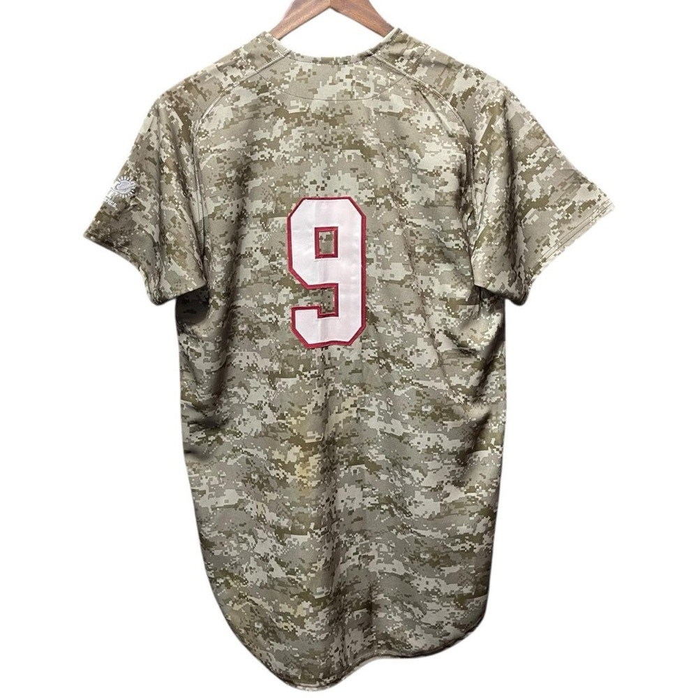 GAME WORN 2010 Louisiana Monroe Warhawks college baseball Camo Military jersey - Picture 7 of 8